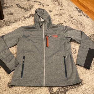 North Face Gray Zip Hoodie